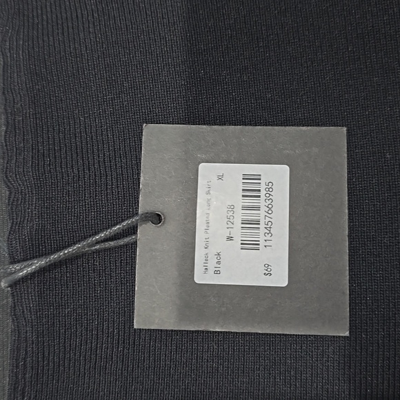 NWT ✅ Slate Knit Pleated Long Skirt Maxi Length BLACK - Size XL ✨ NEW WITH TAGS - Picture 4 of 7